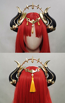 Genshin Impact Nilou Cosplay Accessory Headpiece with Horn and Pendant