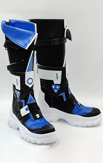 Honkai: Star Rail Silver Wolf Cosplay Shoes Long Black Blue Boots