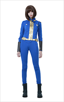 Fallout 4 Female Sole Survivor Nora Cosplay Costume Adult Vault Jumpsuit Two-Piece Suit Jacket Pants