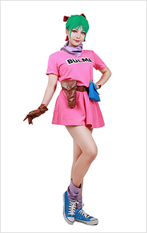 Dragon Ball Bulma Cosplay Costume Dress