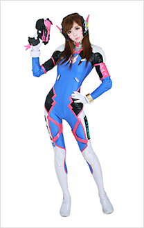 Overwatch D.Va Hana Song Cosplay Costume Cosplay Jumpsuit Bodysuit