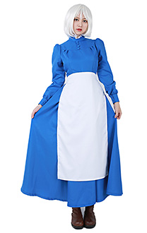 Howls Moving Castle Sophie Hatter Blue Dress Cosplay Costume