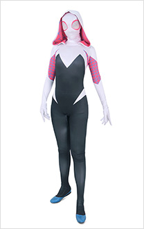 Superheroine Bodysuit Jumpsuit Cosplay Costume Zentai Inspired by Spider-Woman Gwen Stacy Female Superhero Make to Order