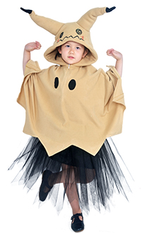 Child Pikachu Mimikyu Halloween Cloak Dress Costume for Kids