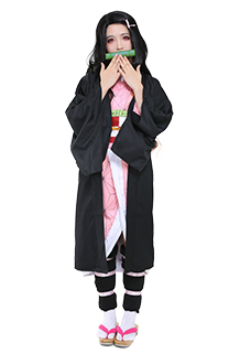 KNY Demon Fighter Red Bean The Chosen Demon Kimono Cosplay Costume